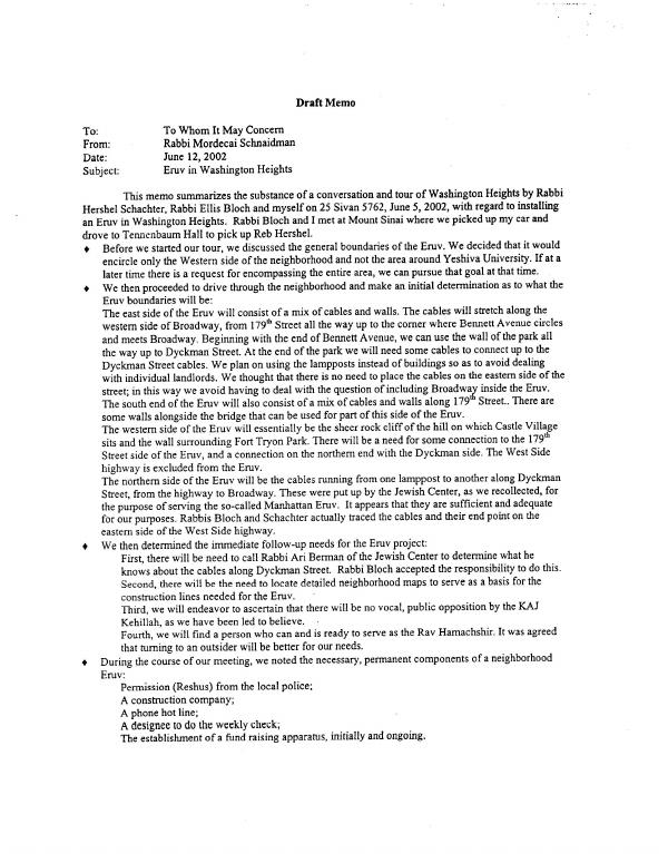 Eruv Construction Meeting 2002
